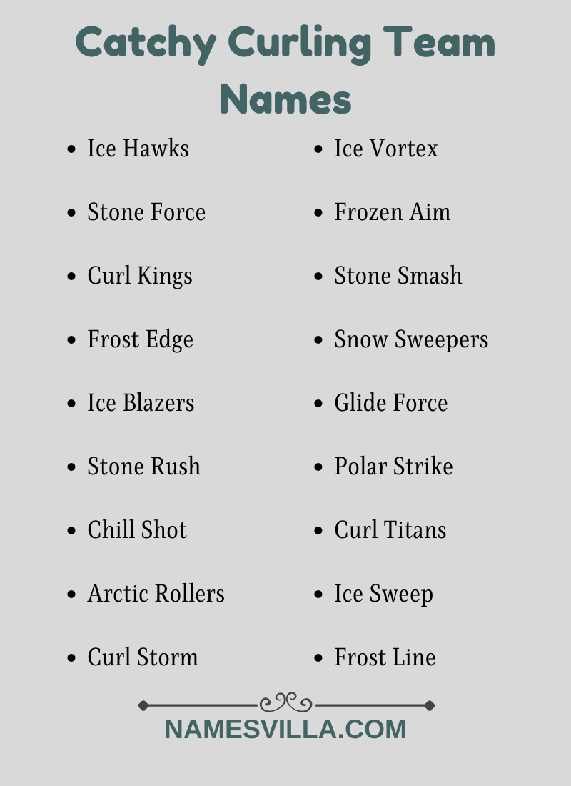 Catchy Curling Team Names