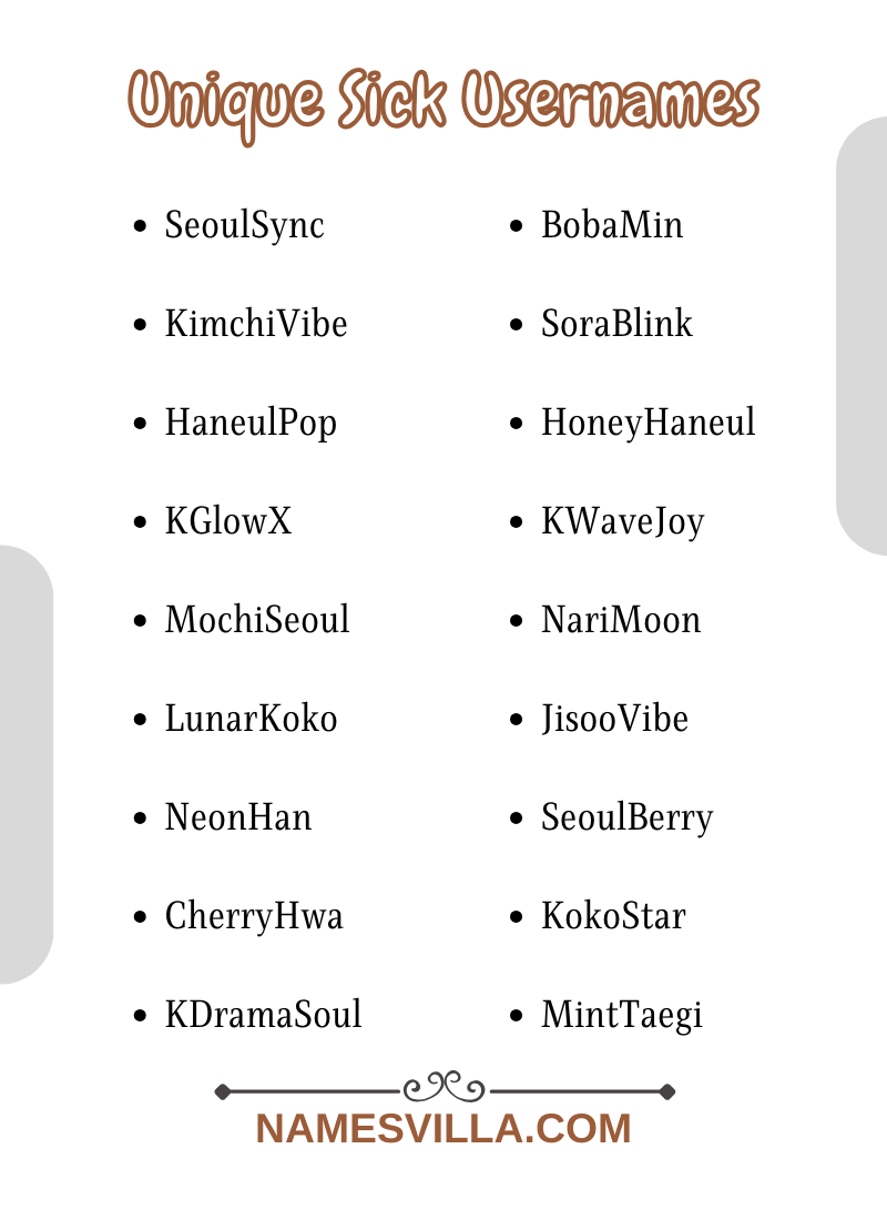 Unique Sick Usernames