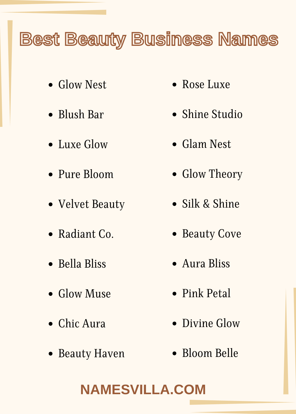 Best Beauty Business Names