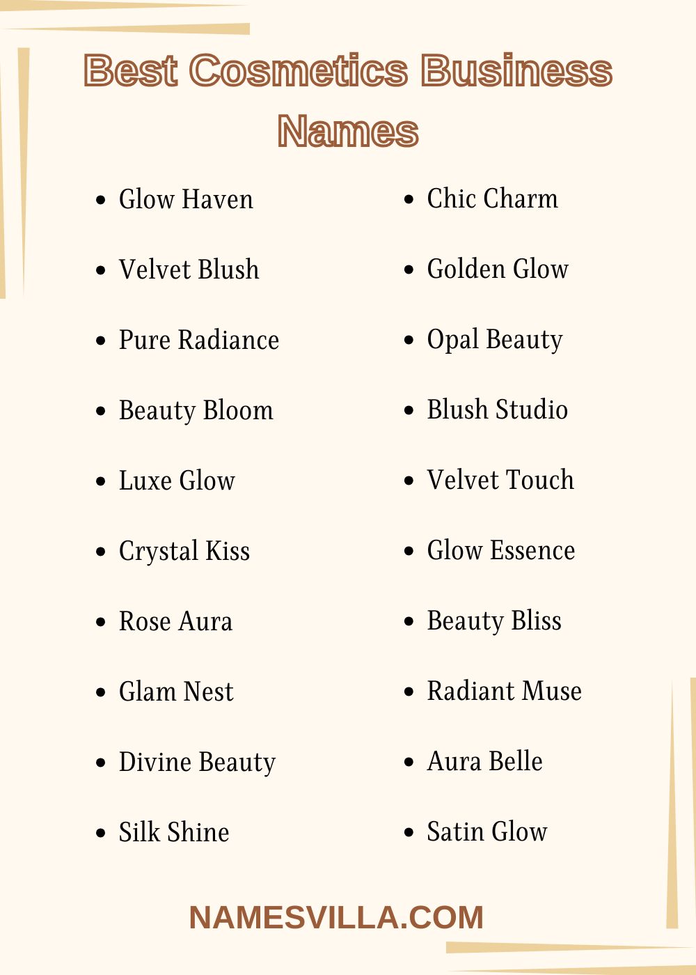 Best Cosmetics Business Names