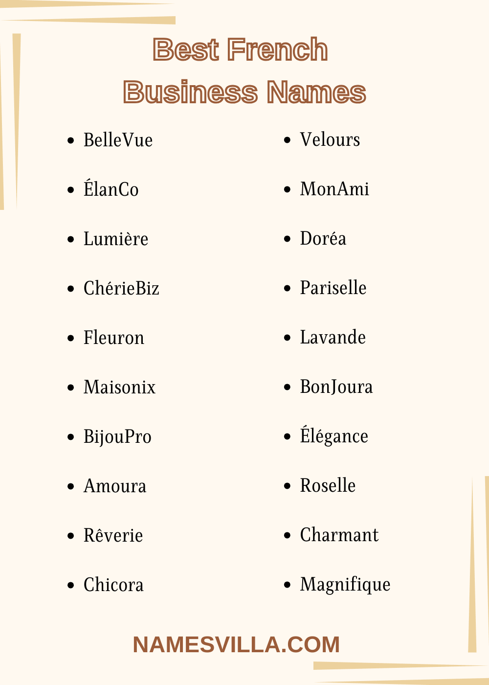 Best French Business Names