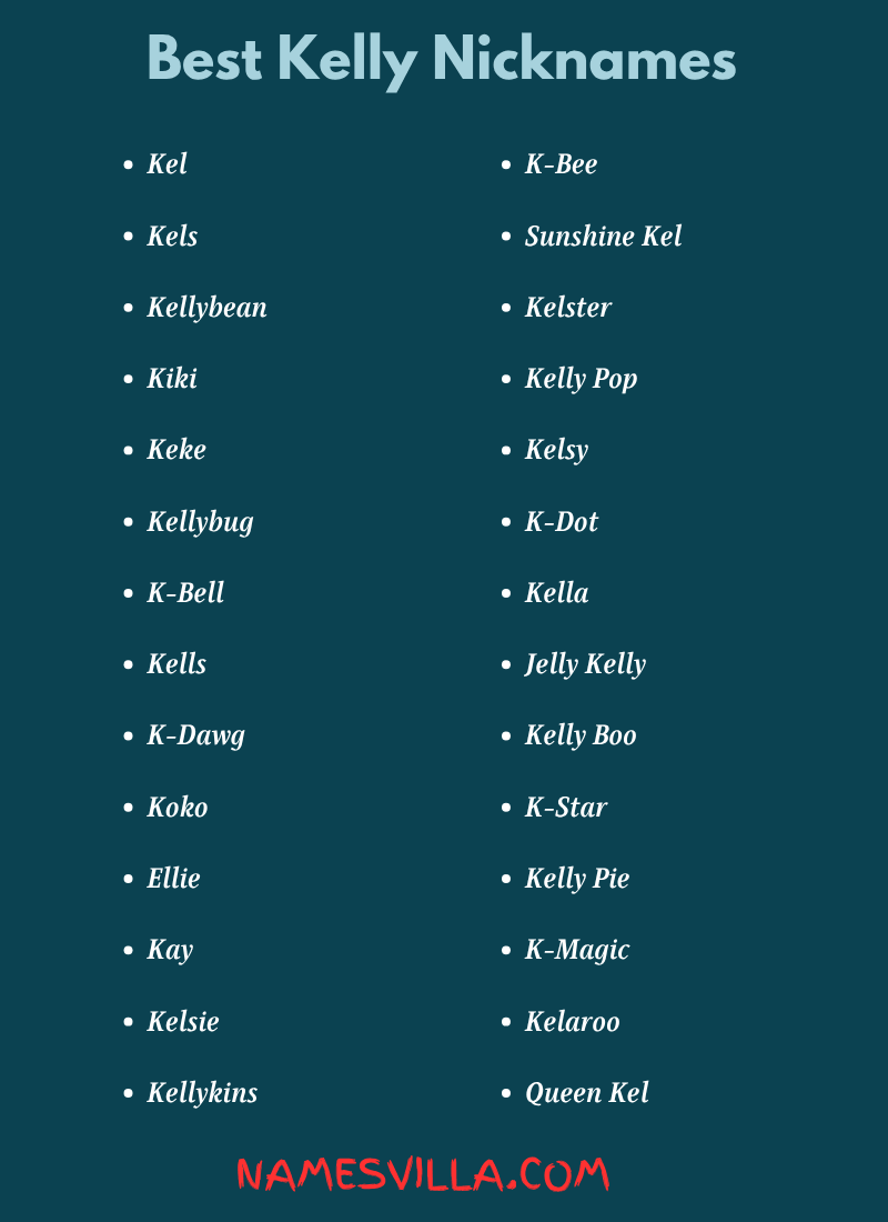 Best Kelly Nicknames