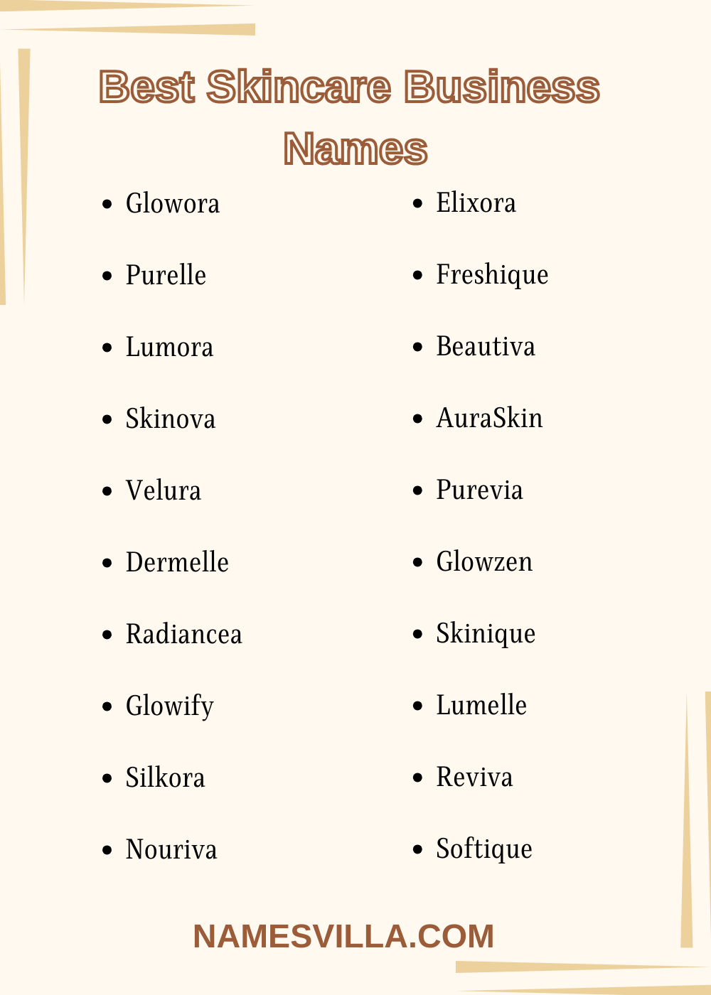 Best Skincare Business Names