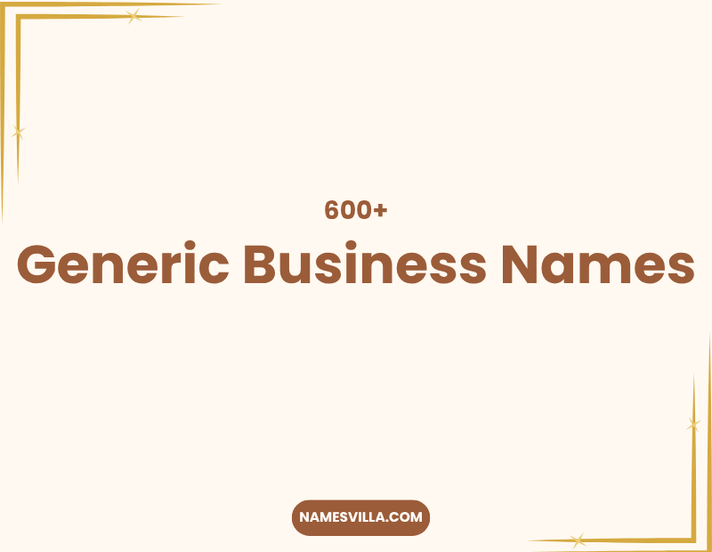 Generic Business Names