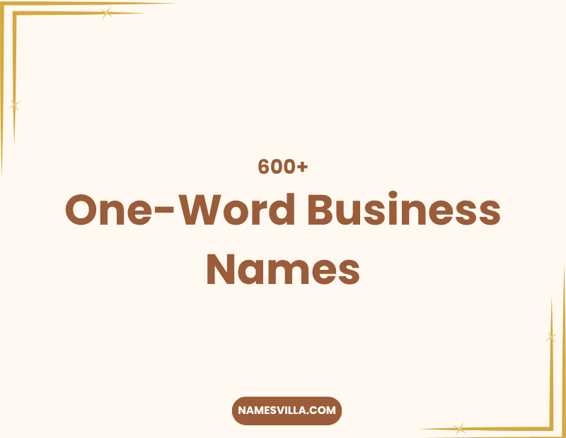 One Word Business Names