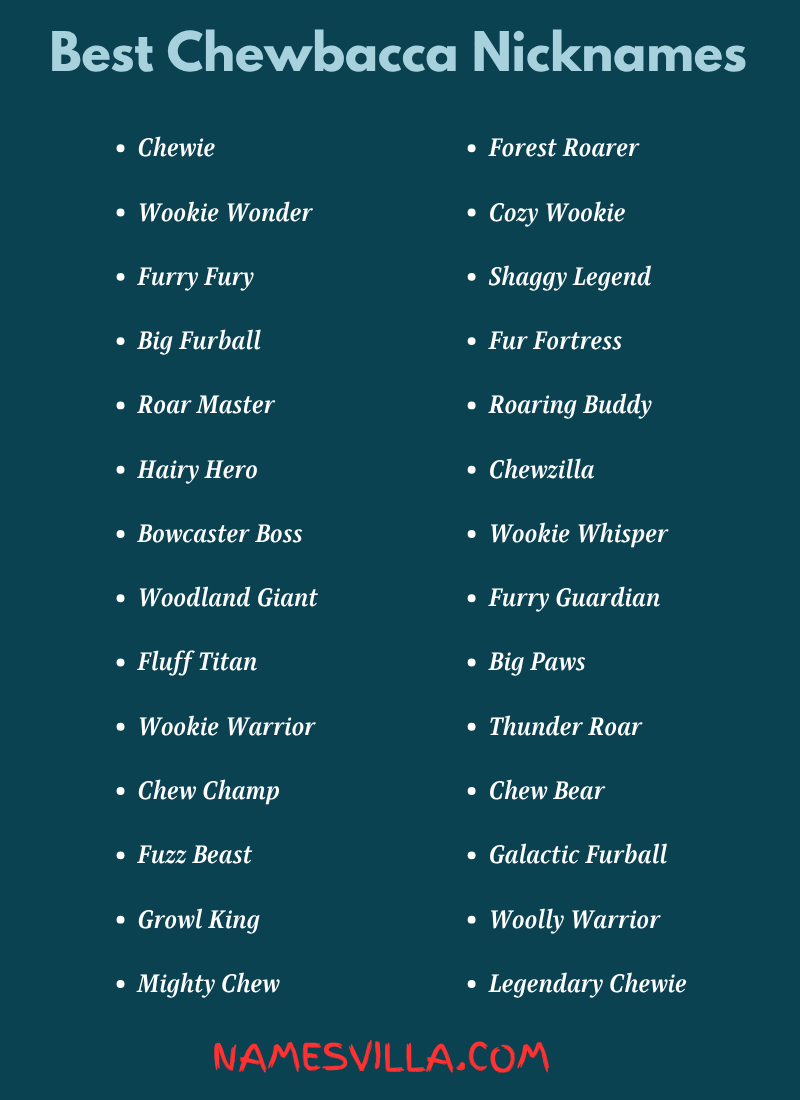 Best Chewbacca Nicknames