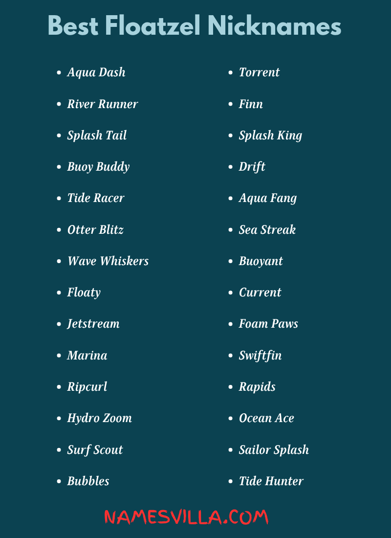 Best Floatzel Nicknames