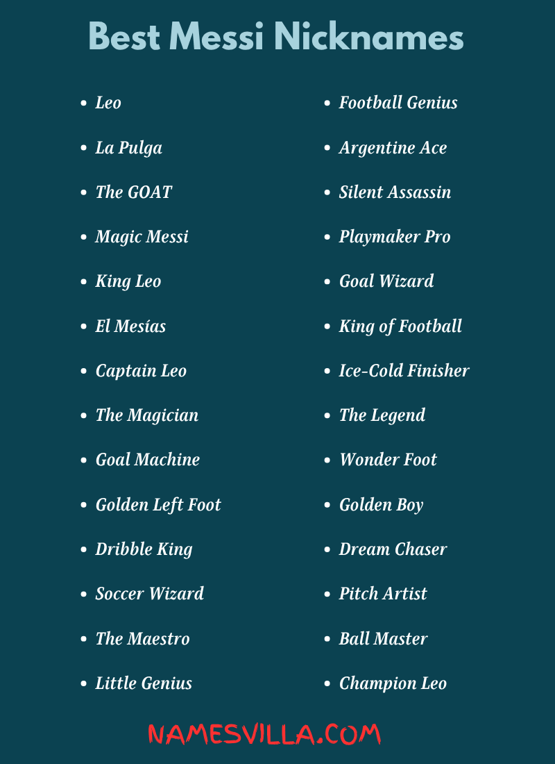 Best Messi Nicknames