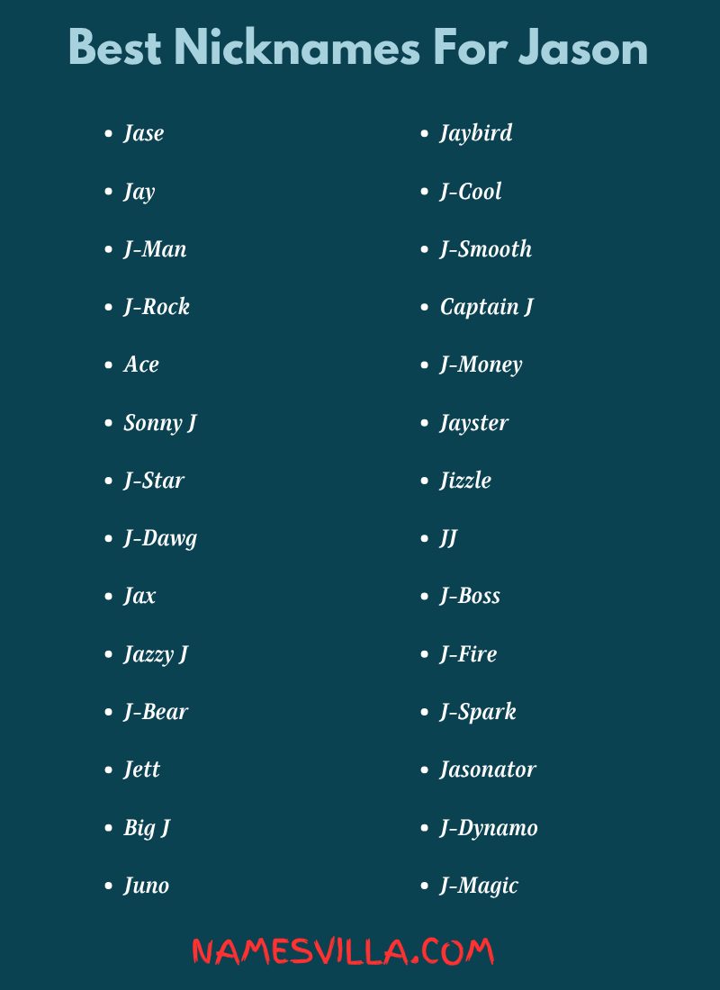 Best Nicknames for Jason