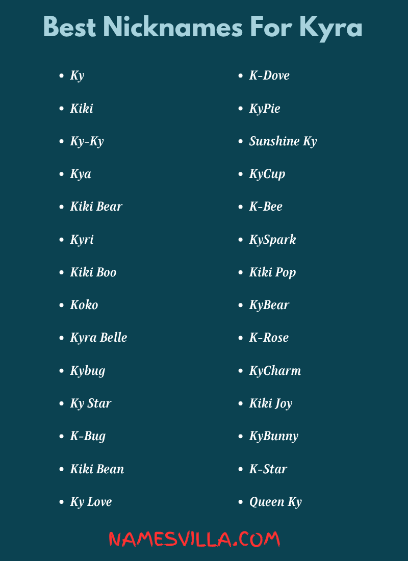 Best Nicknames for Kyra
