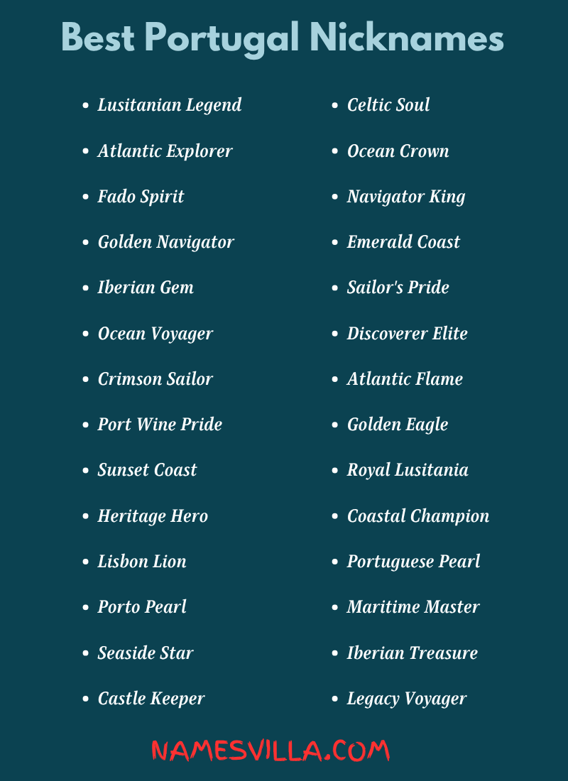 Best Portugal Nicknames
