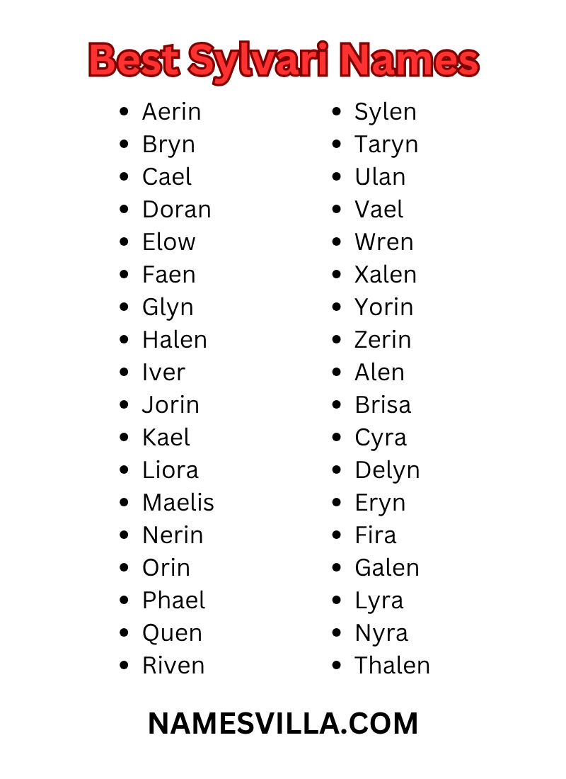 Best Sylvari Names