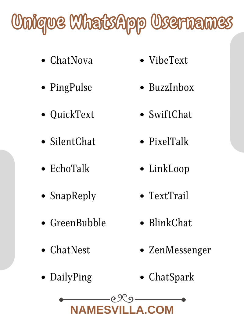 Unique WhatsApp Usernames