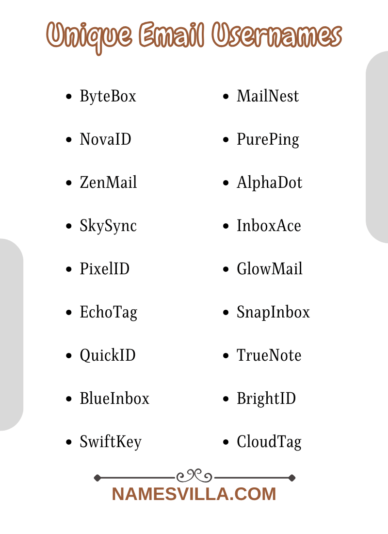 Unique Email Usernames