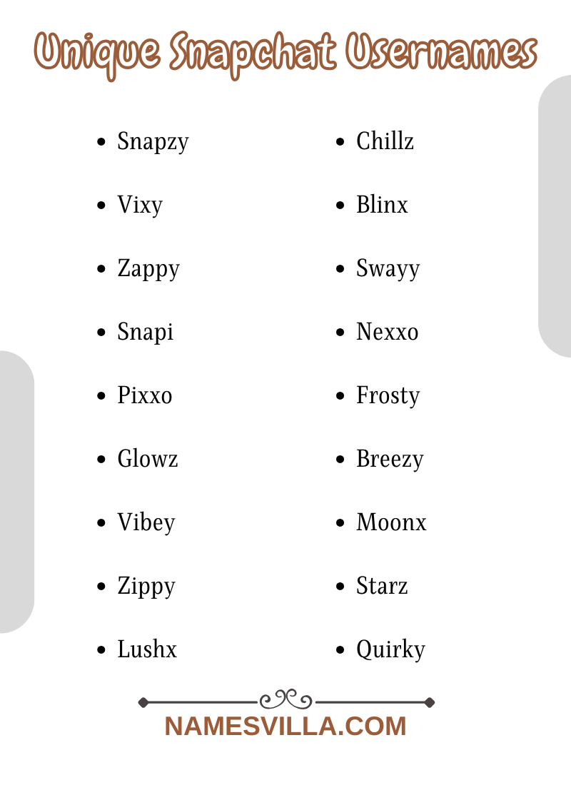 Unique Snapchat Usernames